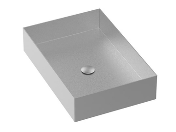 ALINE 49330 - Rectangular countertop stainless steel washbasin by Rubinetterie Frattini - view 2